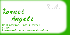 kornel angeli business card